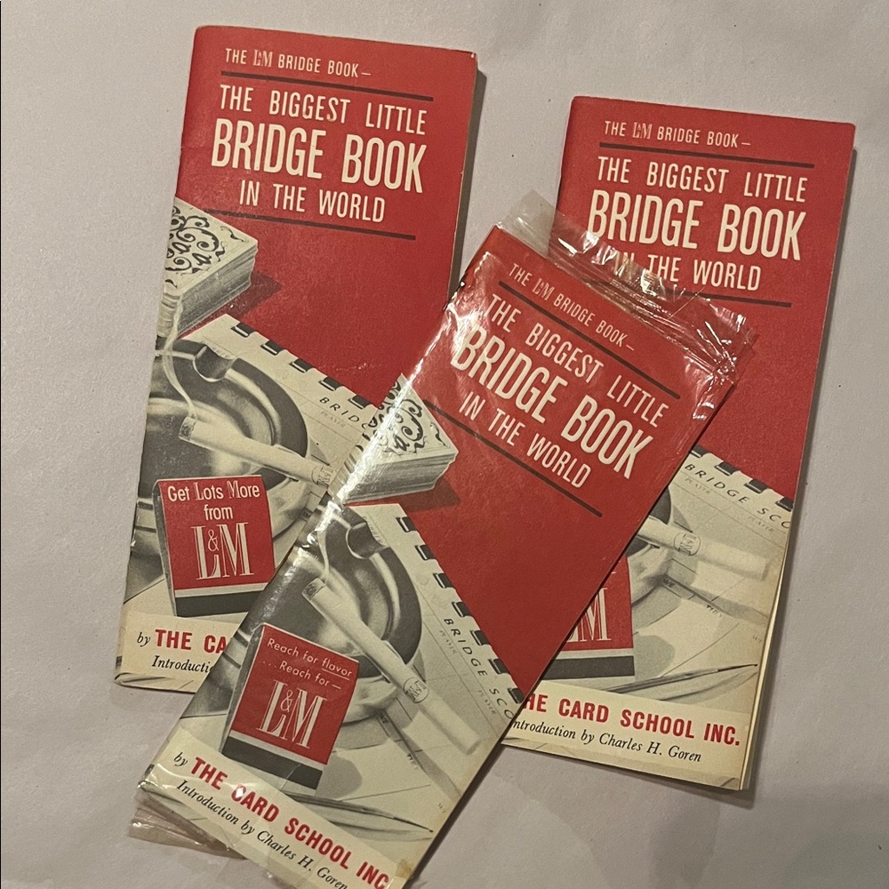 The Biggest Little Bridge Book by The Card School Instructions Ephemera L & M